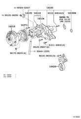 1992-2005 Lexus SC300 GS300 IS300 OEM Water Pump to Block O-ring